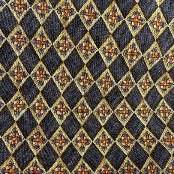 Valentino Cravatte Mens Geometric Print 100% Silk NeckTie Made in Italy Pre-own - Picture 8 of 8
